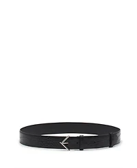 Signature Crocodile Effect Leather Belt