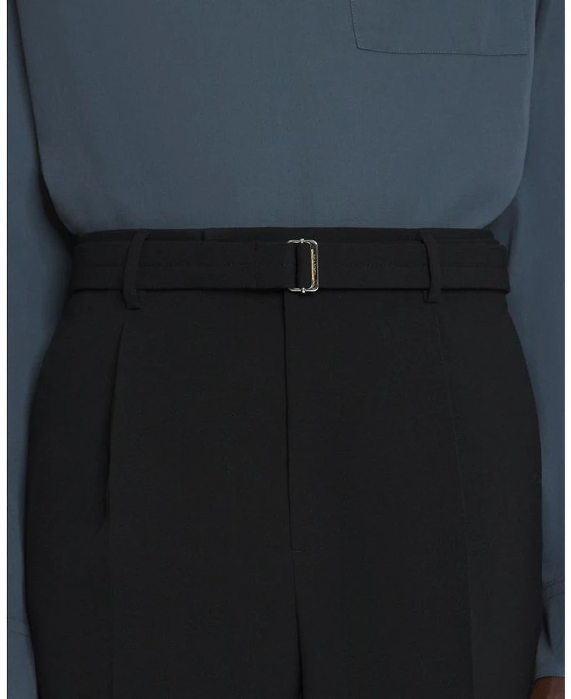 Straight Fit Wool Pants