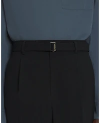 Straight Fit Wool Pants