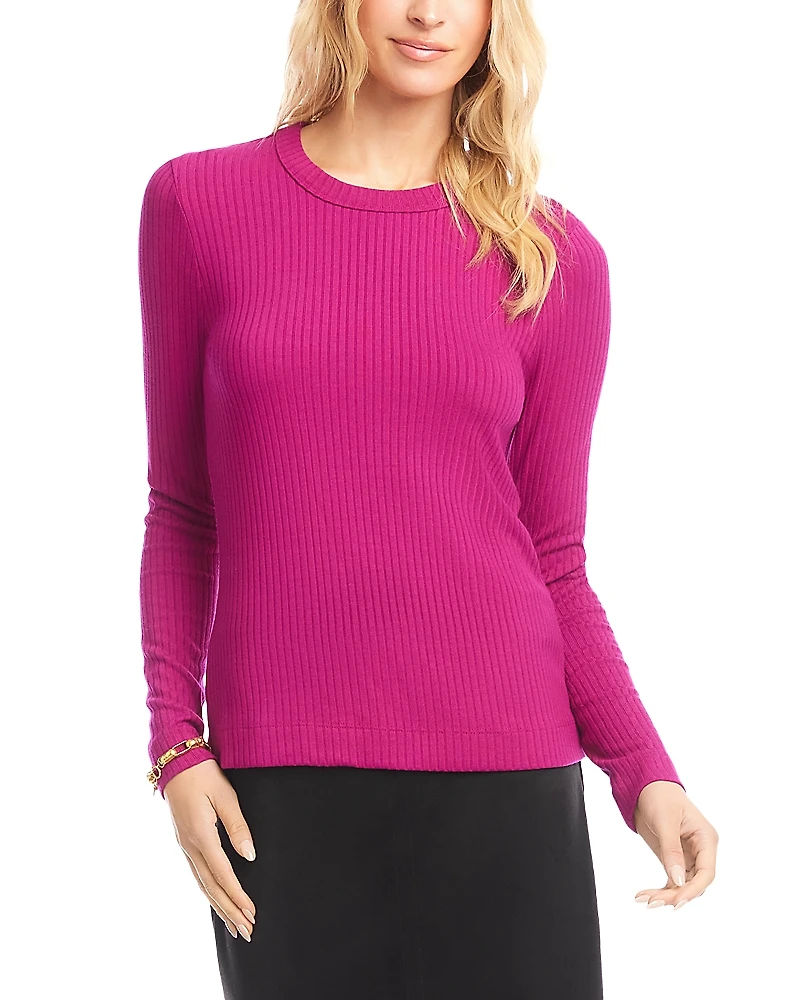 Karen Kane Crewneck Long Sleeve Top