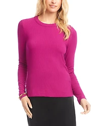 Karen Kane Crewneck Long Sleeve Top