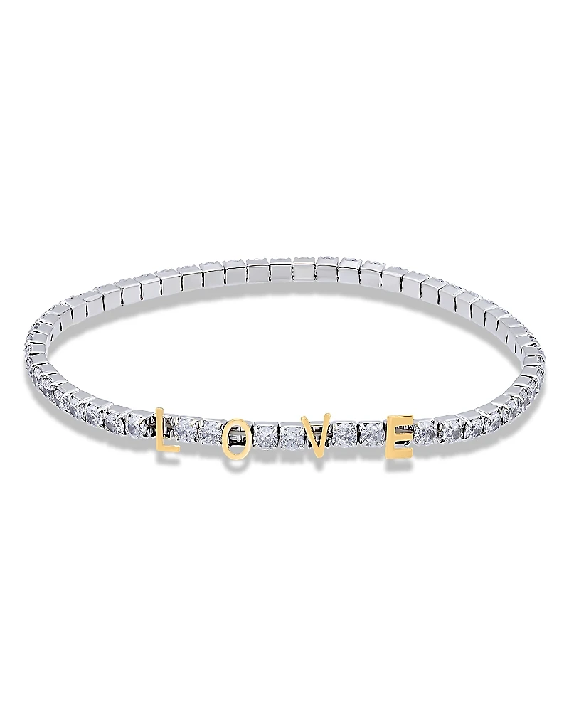 Aqua Love Cubic Zirconia Stretch Bracelet - Exclusive