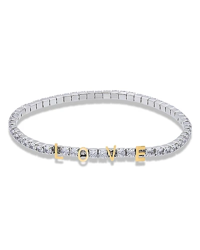 Aqua Love Cubic Zirconia Stretch Bracelet - Exclusive