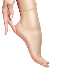 Blue Pavé Evil Eye Ankle Bracelet - Exclusive