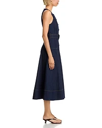 Margaret Sleeveless Denim Midi Dress