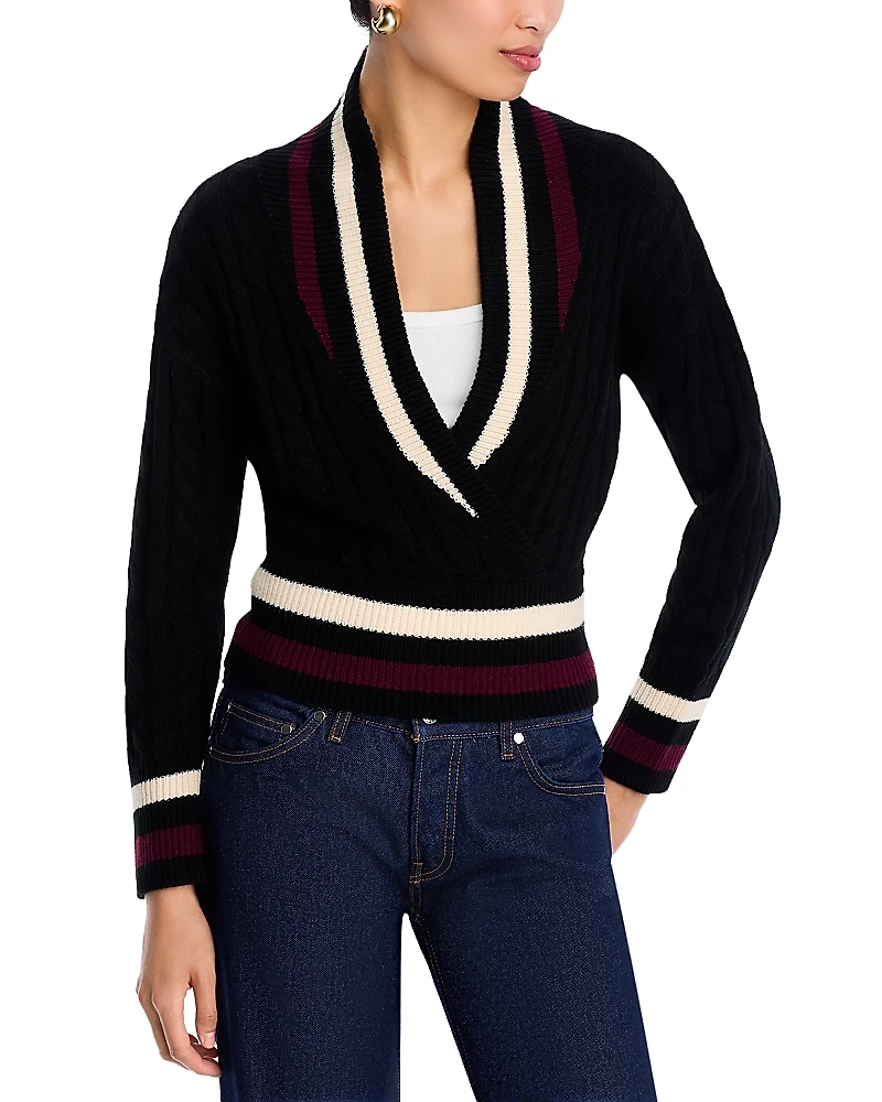 Steve Madden Addison Contrast Stripe Sweater