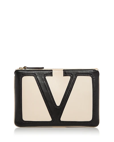 Valentino Garavani VLogo Leather Pouch
