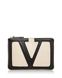 Valentino Garavani VLogo Leather Pouch