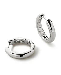 Ana Luisa Brass Giulia Medium Silver Hoop Earrings
