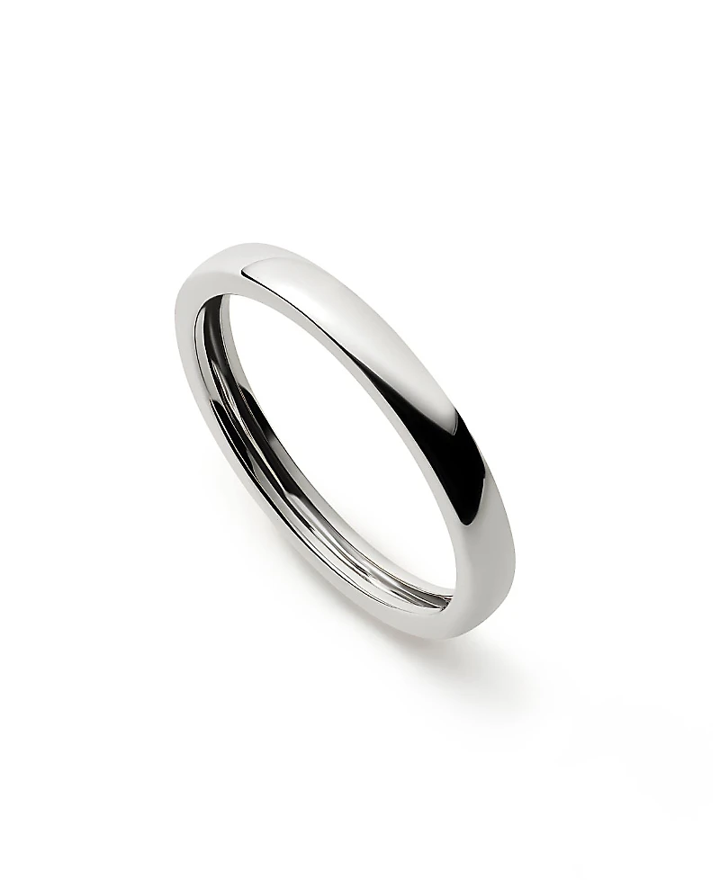 Ana Luisa Solid White Gold Slim Eclipse Ring