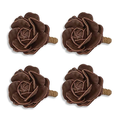 Juliska Camellia Napkin Rings, Set of 4