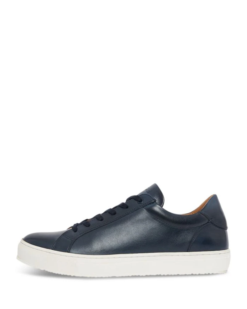 Men's White Leather Trainer Sneakers