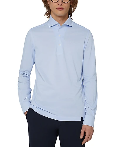 Boggi Milano Japanese Jersey Long Sleeve Polo Shirt