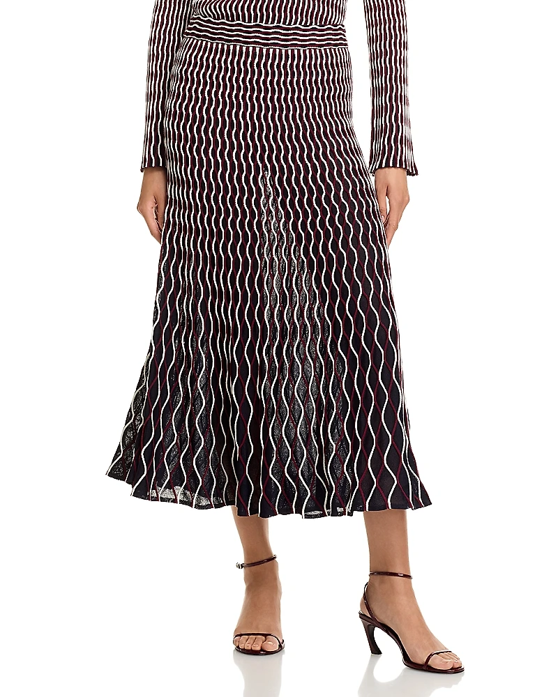 Simkhai Aliza Wavy Striped Skirt
