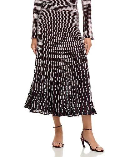 Simkhai Aliza Wavy Striped Skirt