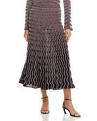 Simkhai Aliza Wavy Striped Skirt