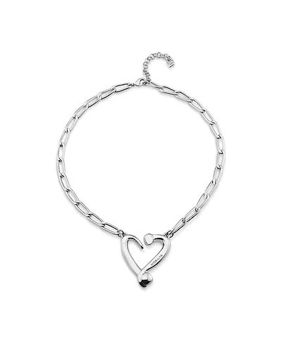 UNOde50 Silver Pendant with Links and Heart