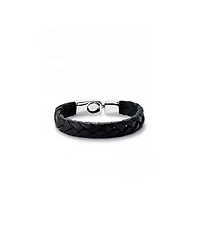 UNOde50 Leather Braided with Sterling Silver Plated Clasp Bracelet