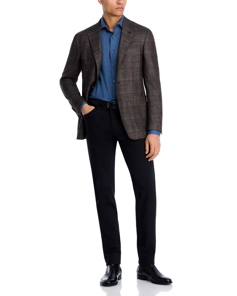 Tonal Herringbone Weave Sport Shirt