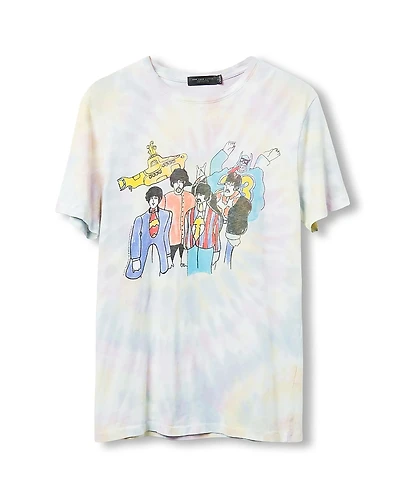 Junk Food Clothing Unisex The Beatles Yellow Sub Tie Dye Vintage Tee