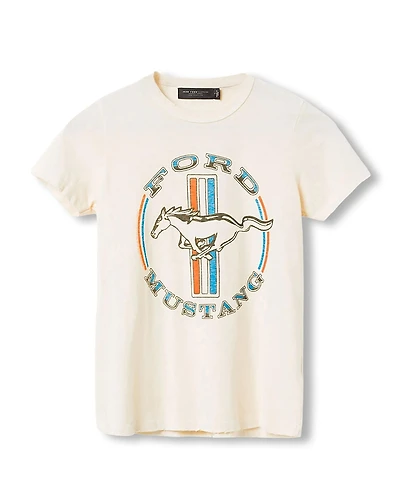 Junk Food Clothing Women's Ford Mustang Stripe Original Tee