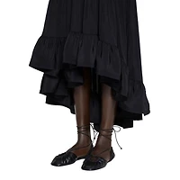 Women's Mesure Lace-Up Leather Ballerina