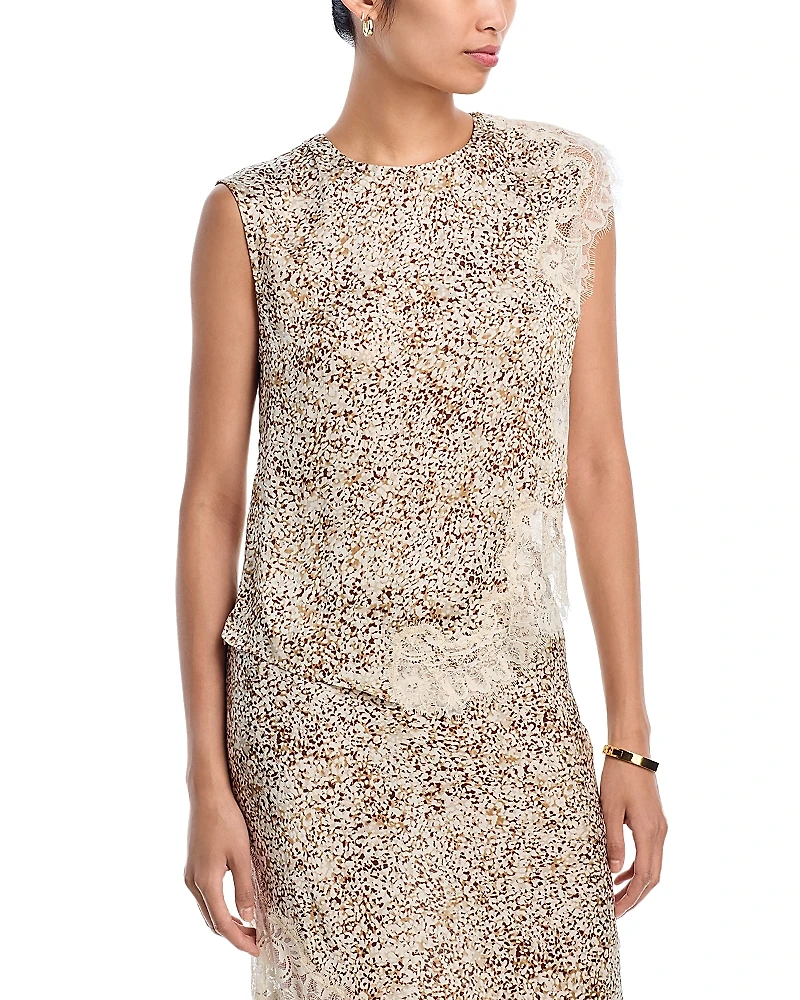 Aqua Lace Inset Top - Exclusive