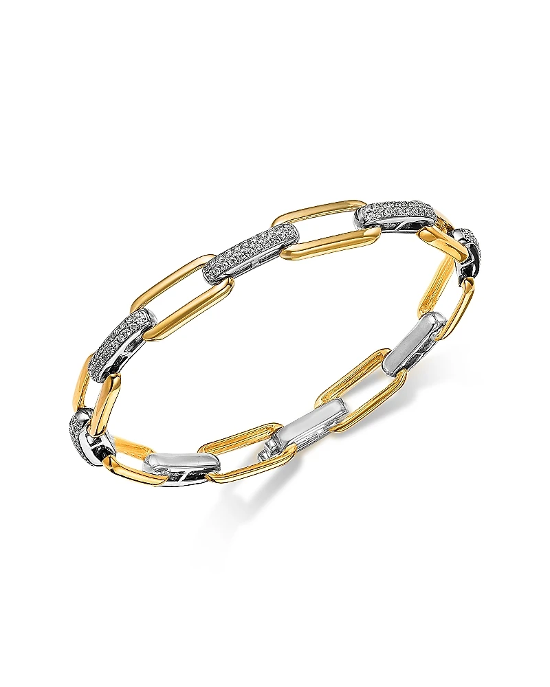 Bloomingdale's Fine Collection Diamond Link Chain Bracelet