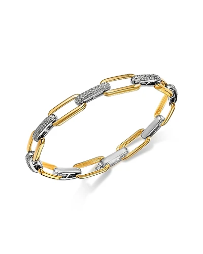 Bloomingdale's Fine Collection Diamond Link Chain Bracelet
