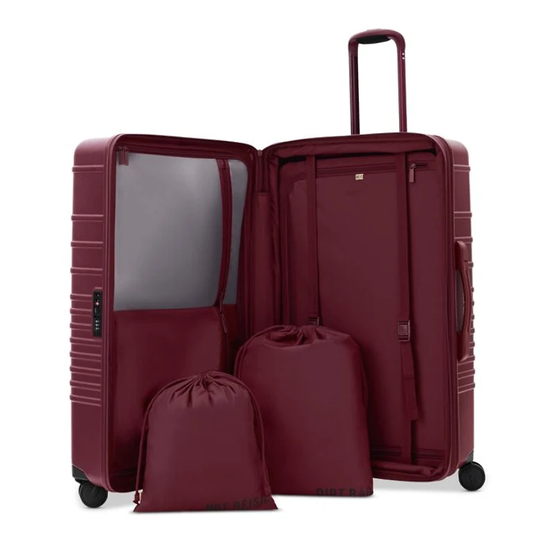 The Large Check in Roller - Burgundy