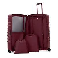 The Large Check in Roller - Burgundy