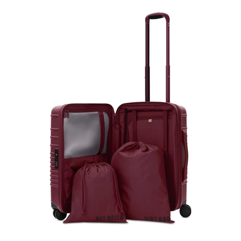 The Carry on Roller Suitcase, Burgundy