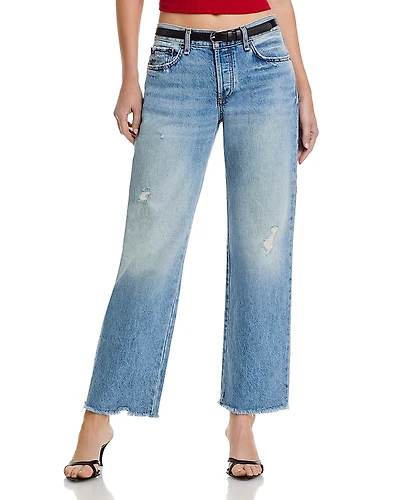 Askk Ny Crop High Rise Wide Leg Jeans