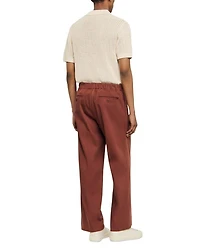Elasticized Wide Leg Cotton Pants
