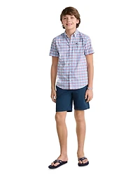 Boys' Road Town Tattersall Performance Short Sleeve Shirt