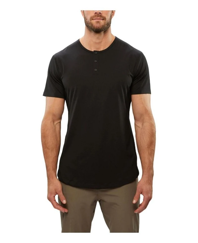 AO Henley Curve Hem T-Shirt