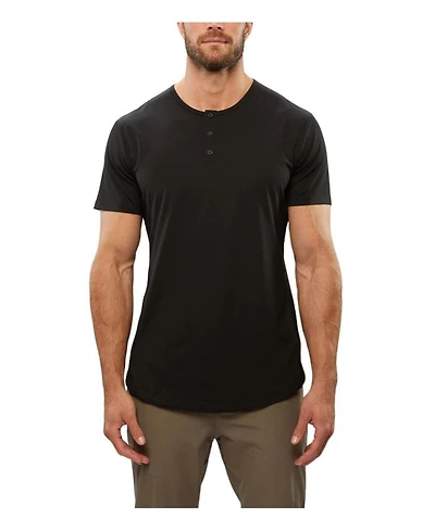 AO Henley Curve Hem T-Shirt