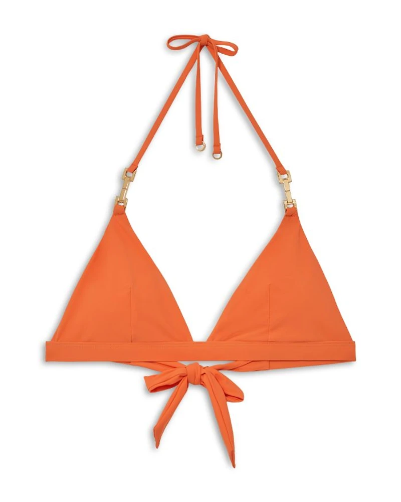 Riah Fixed Triangle Bikini Top with Trim