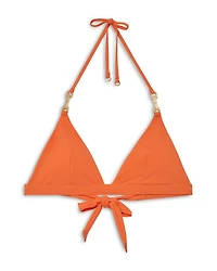 Riah Fixed Triangle Bikini Top with Trim