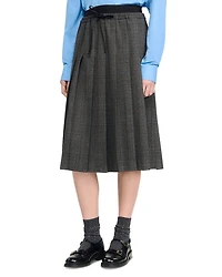 Pleated Rhinestone Skirt