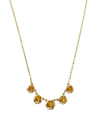 Bloomingdale's Fine Collection Citrine Five Stone Collar Necklace