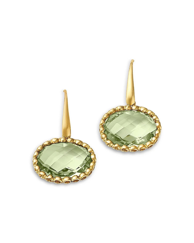 Bloomingdale's Fine Collection Prasiolite Oval Drop Earrings