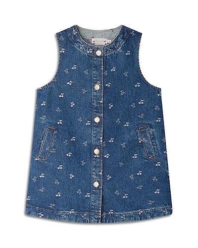 Bonpoint Girls' Jette Denim Dress - Little Kid, Big Kid