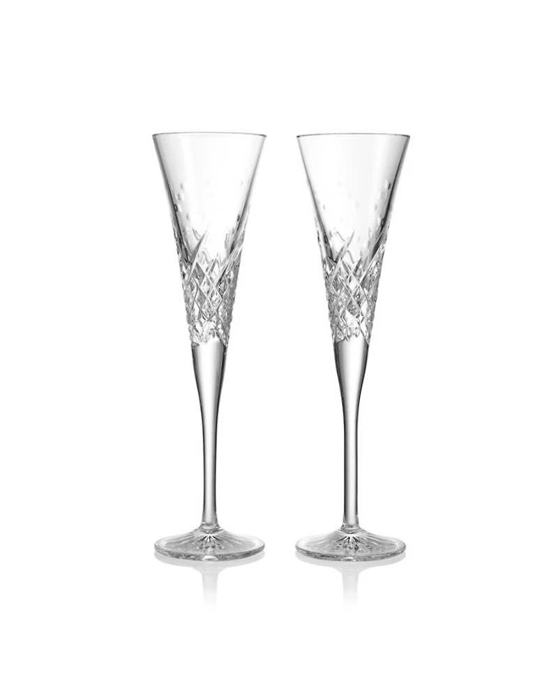 Wishes "Happy Celebrations" Toasting Flutes, Set of 2