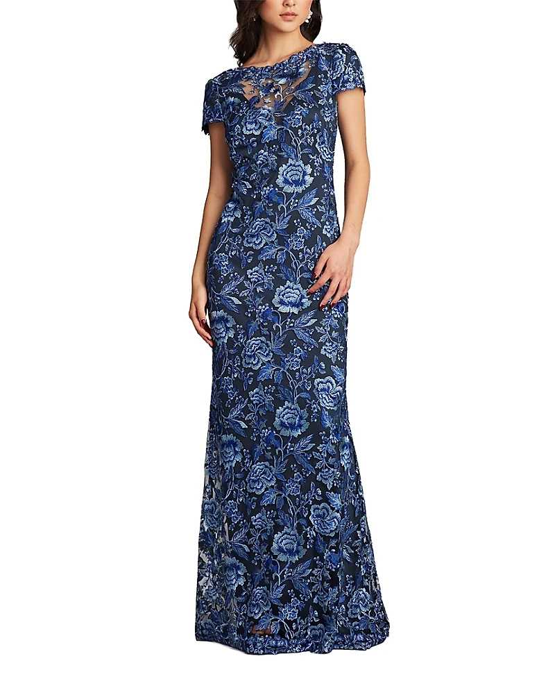 Tadashi Shoji Oran Embroidered Tulle Gown
