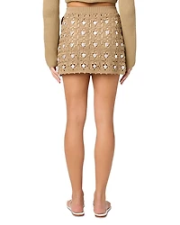 Abbie Flower Crochet Mini Skirt