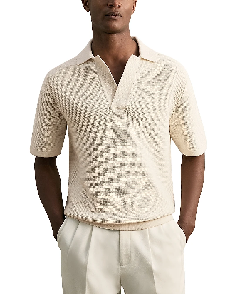 Reiss Langton Short Sleeve Polo Sweater