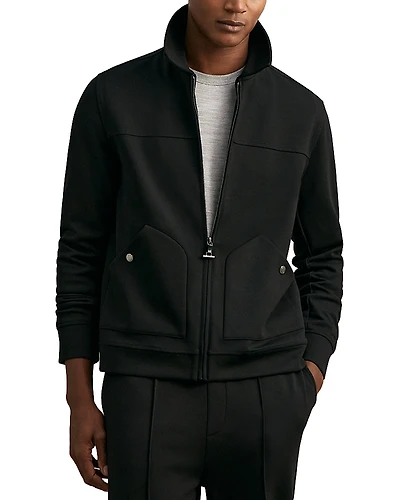 Reiss Newland Interlock Zip Through Overshirt