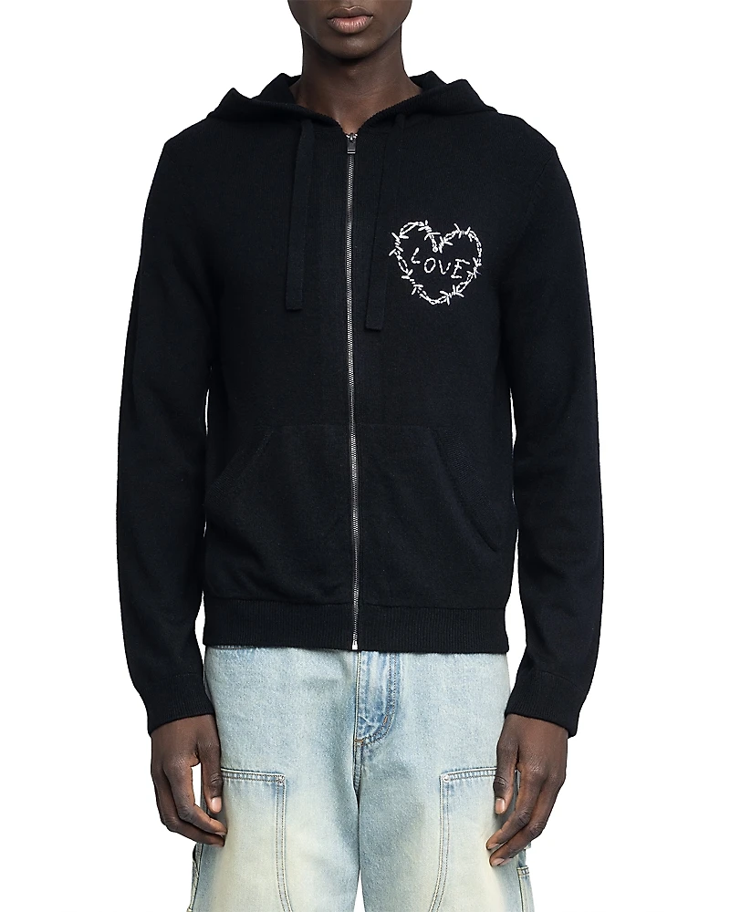 Zadig & Voltaire Clash Heart Zipper Hoodie