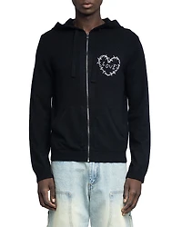 Zadig & Voltaire Clash Heart Zipper Hoodie